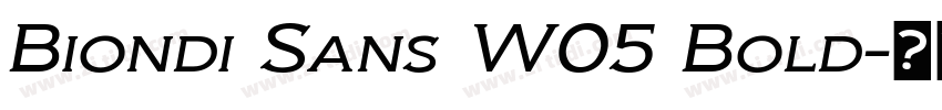 Biondi Sans W05 Bold字体转换